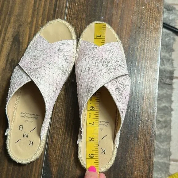 Anthropologie KMB Snake Print Espadrille Slide Sandals - Picture 14 of 14